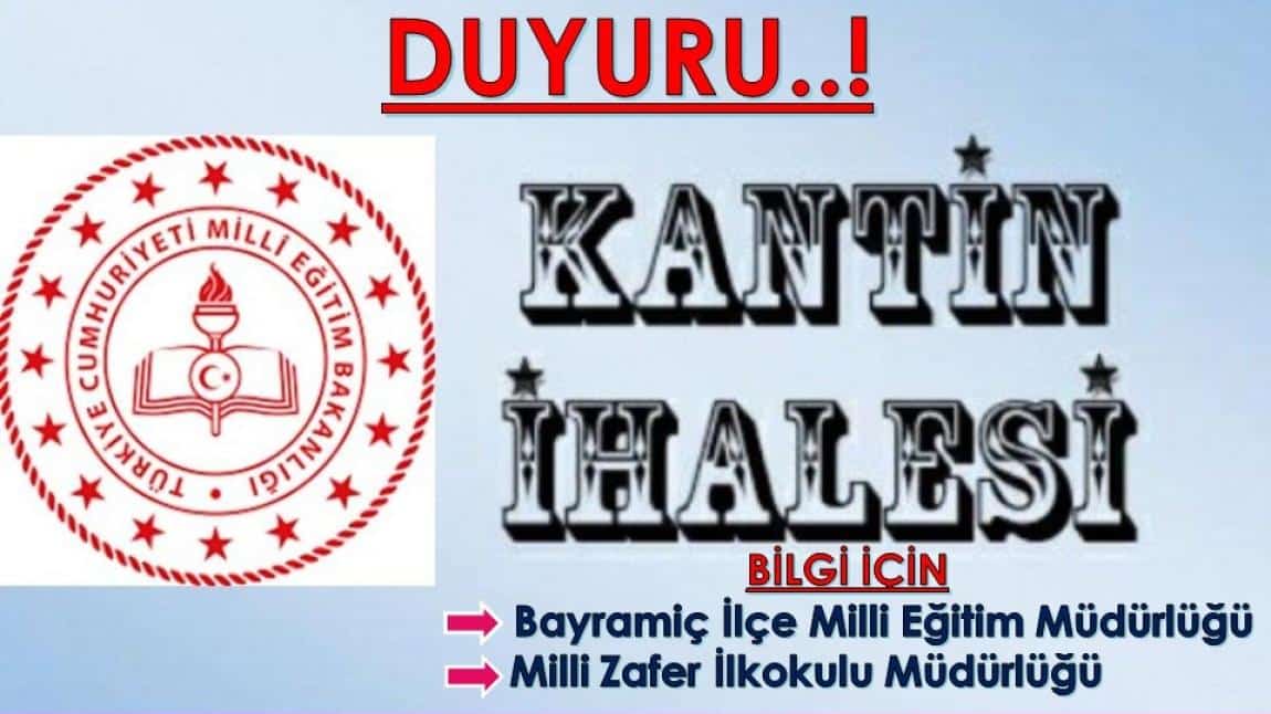 KANTİN İHALE İLANI